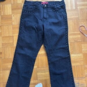 Vintage 90s jean with beaded legs +accepting offers